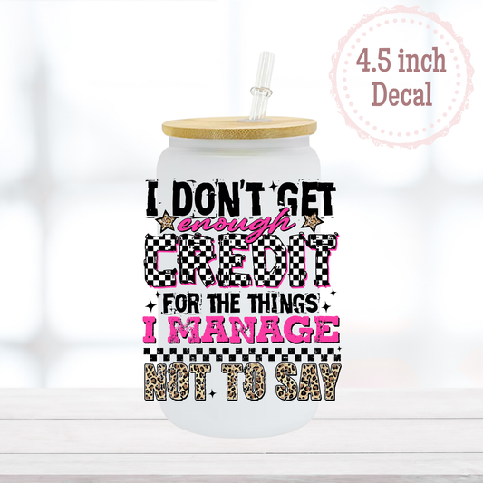 Things I don't Say UVDTF Decal