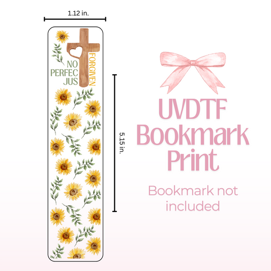 Not Perfect Sunflower Double Sided Bookmark
