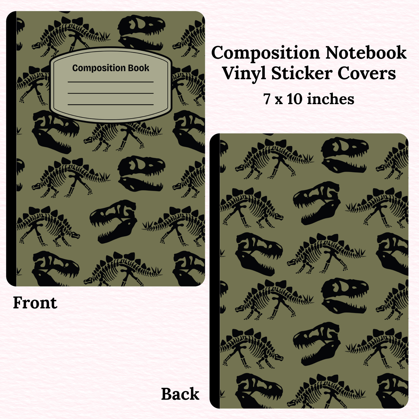 Dino Fossils Composition Notebook Vinyl Cover