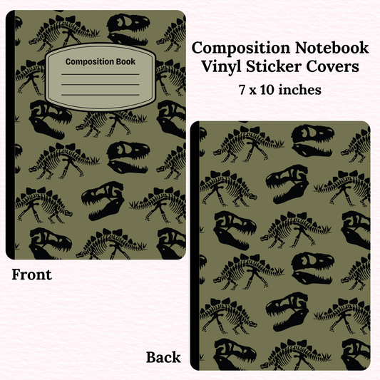 Dino Fossils Composition Notebook Vinyl Cover