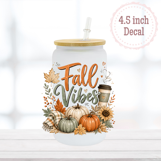 Fall Vibes UVDTF Decal