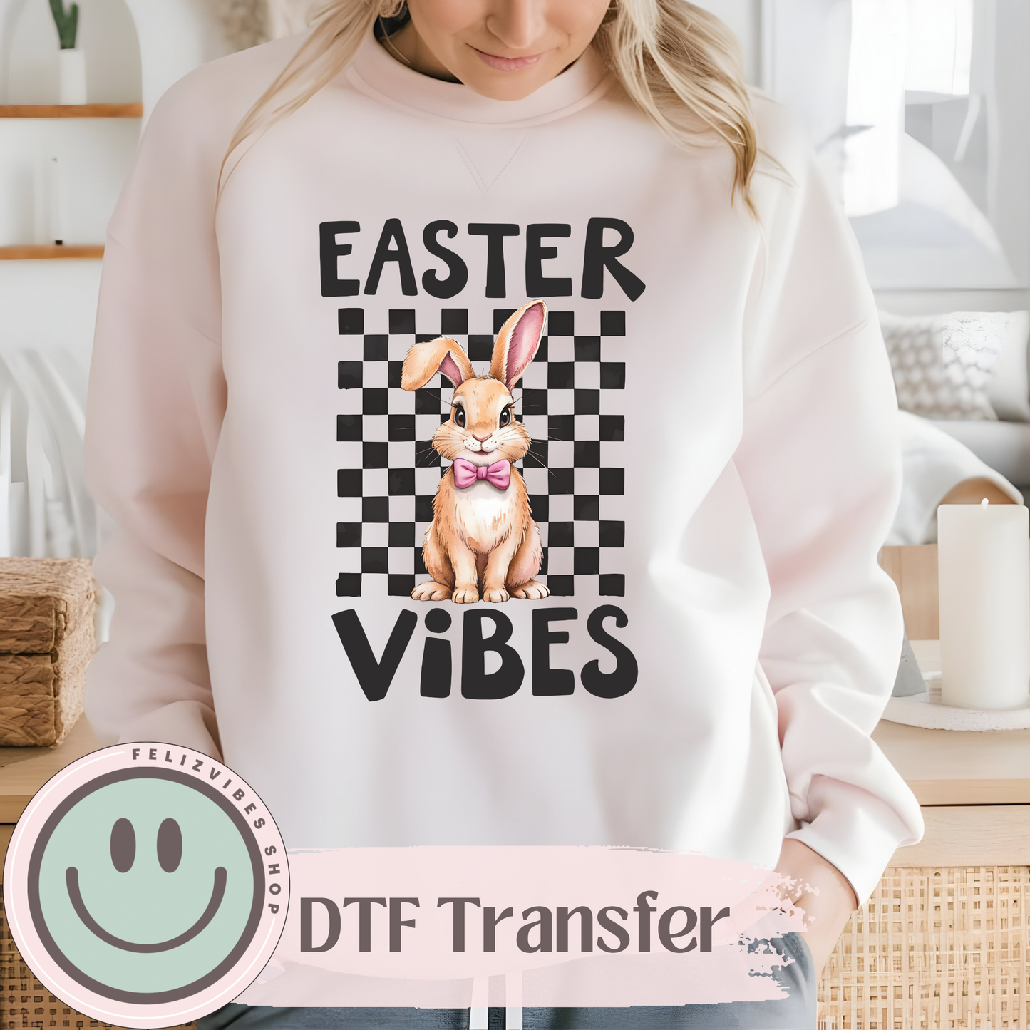 Checkered Easter Vibes DTF