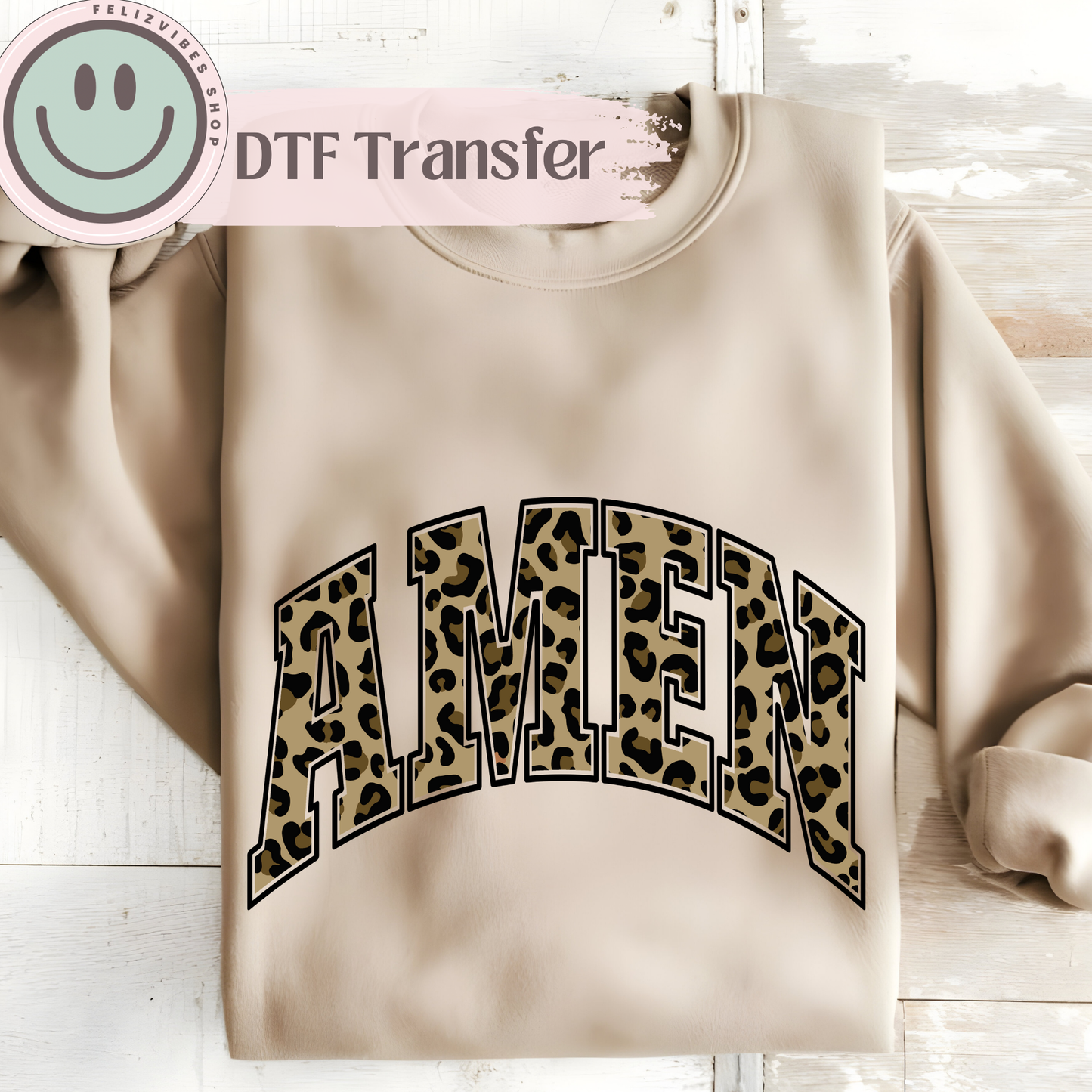 Amen Animal Print DTF Print