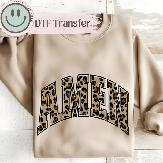 Amen Animal Print DTF Print