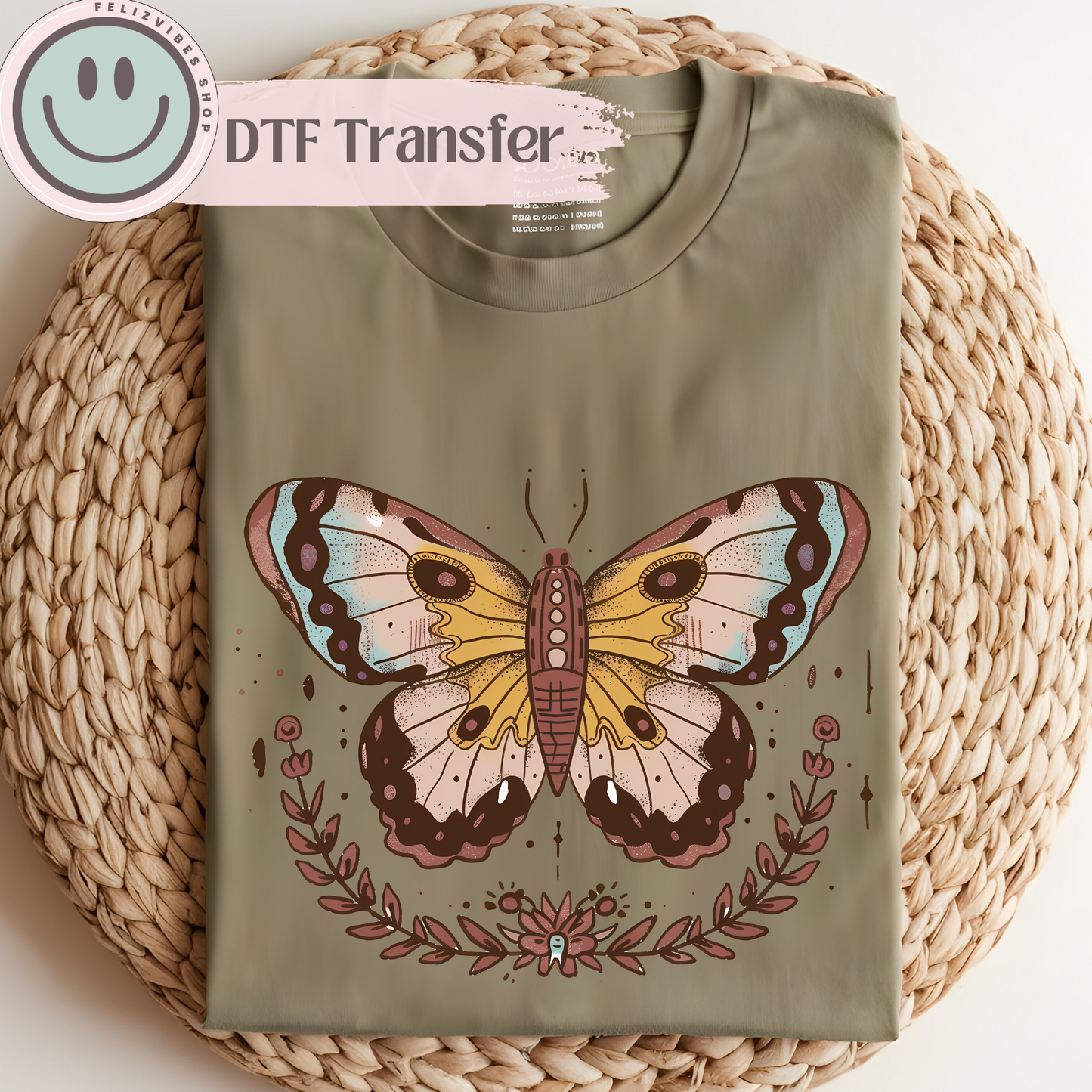 Brown Butterfly DTF