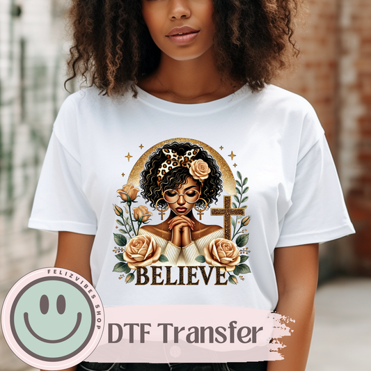 Believe Girl DTF Print