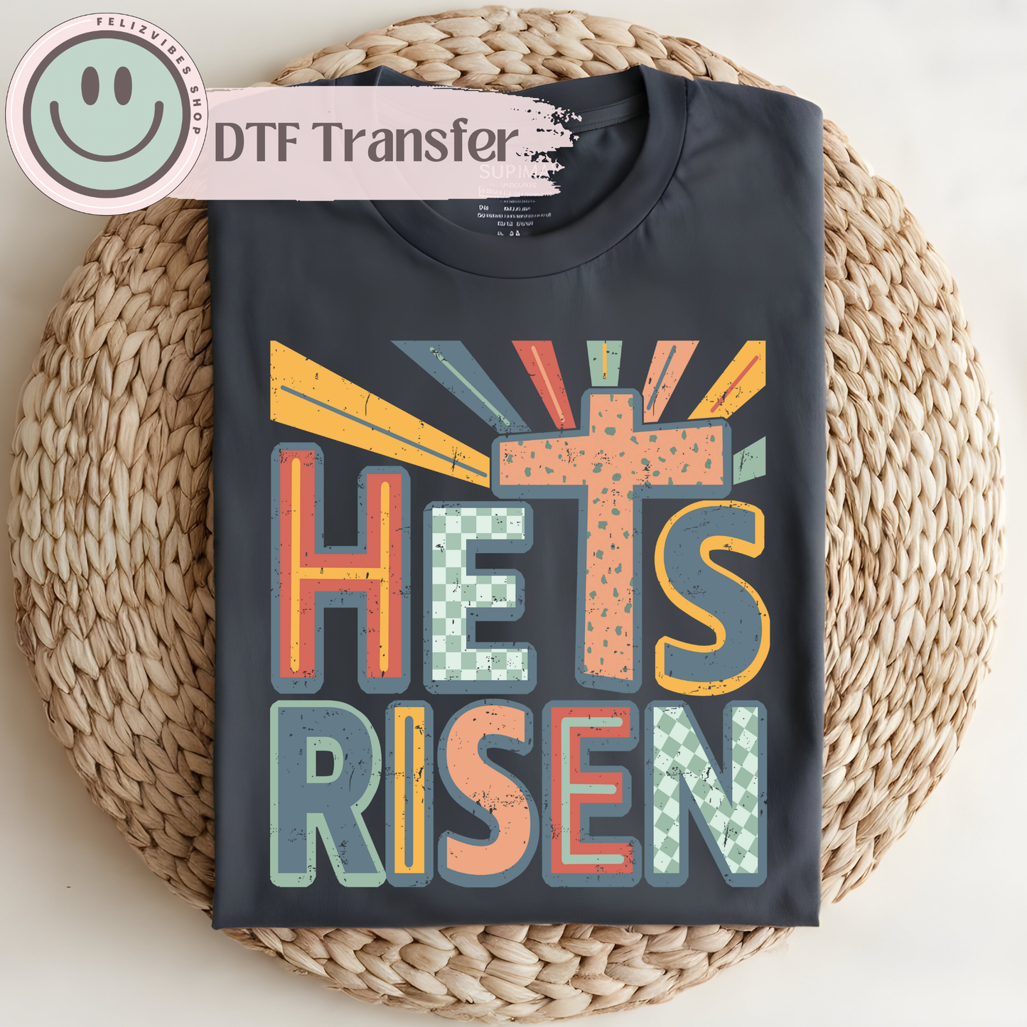 He is Risen Boho DTF Print