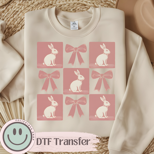 Bunny and Bows DTF Print