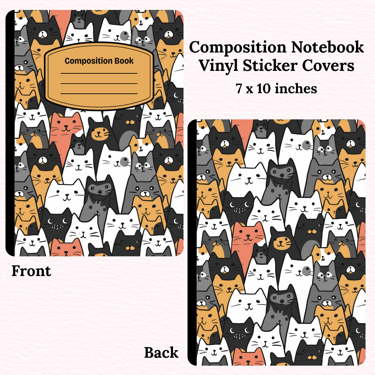 Cats Composition Notebook Vinyl Cover