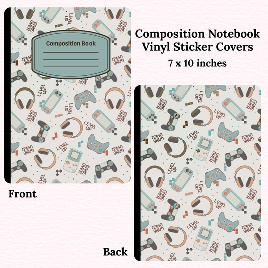 Gaming Composition Notebook Vinyl Cover