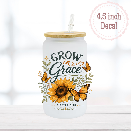 Grow in Grace UVDTF Decal