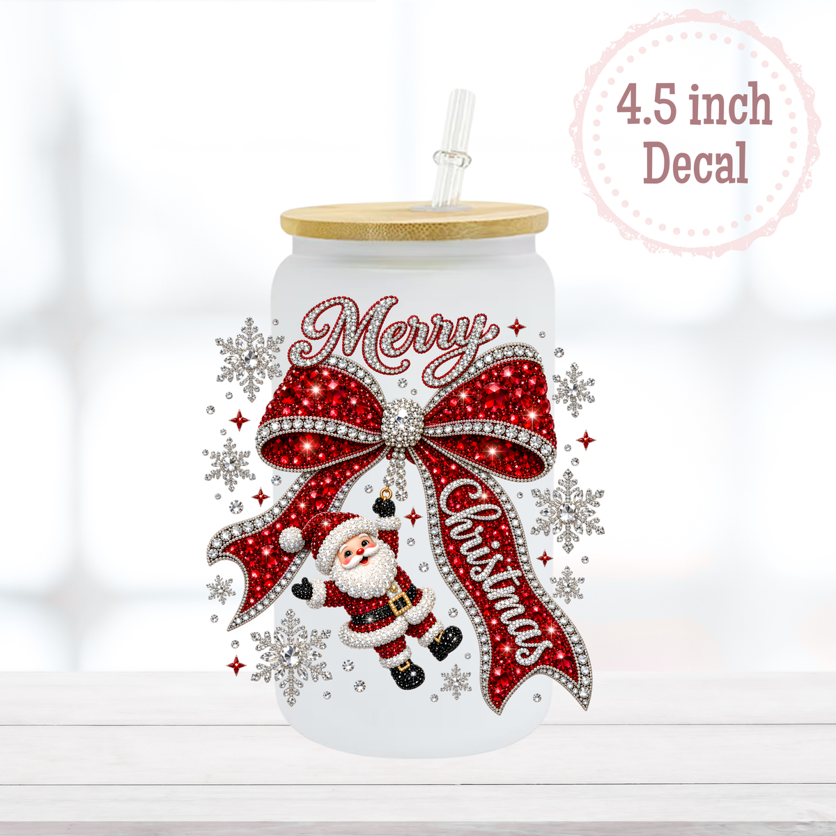 Rhinestone Christmas UVDTF Decal
