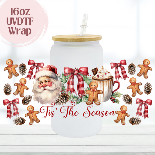 Tis The Season 16oz UVDTF Cup Wrap
