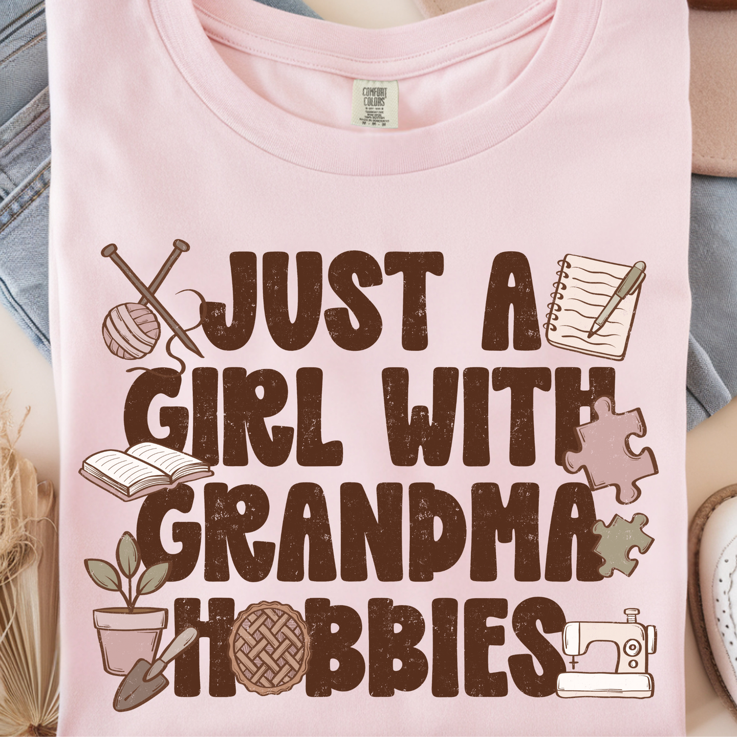 Girl with Grandma Hobbies DTF Print