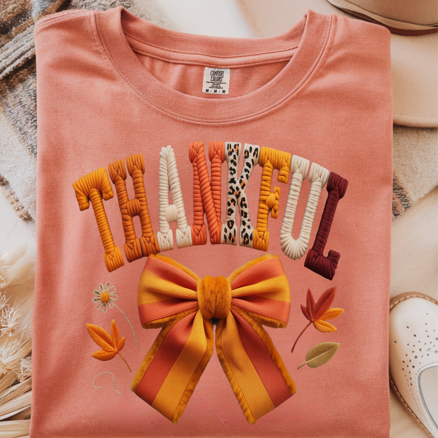 Thankful Faux Yarn DTF Print