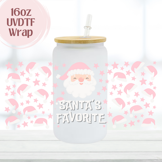 Santa's Fav 16oz UVDTF Cup Wrap