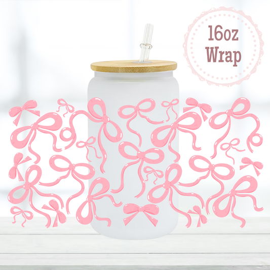 Pink Bows 16oz UVDTF Cup Wrap