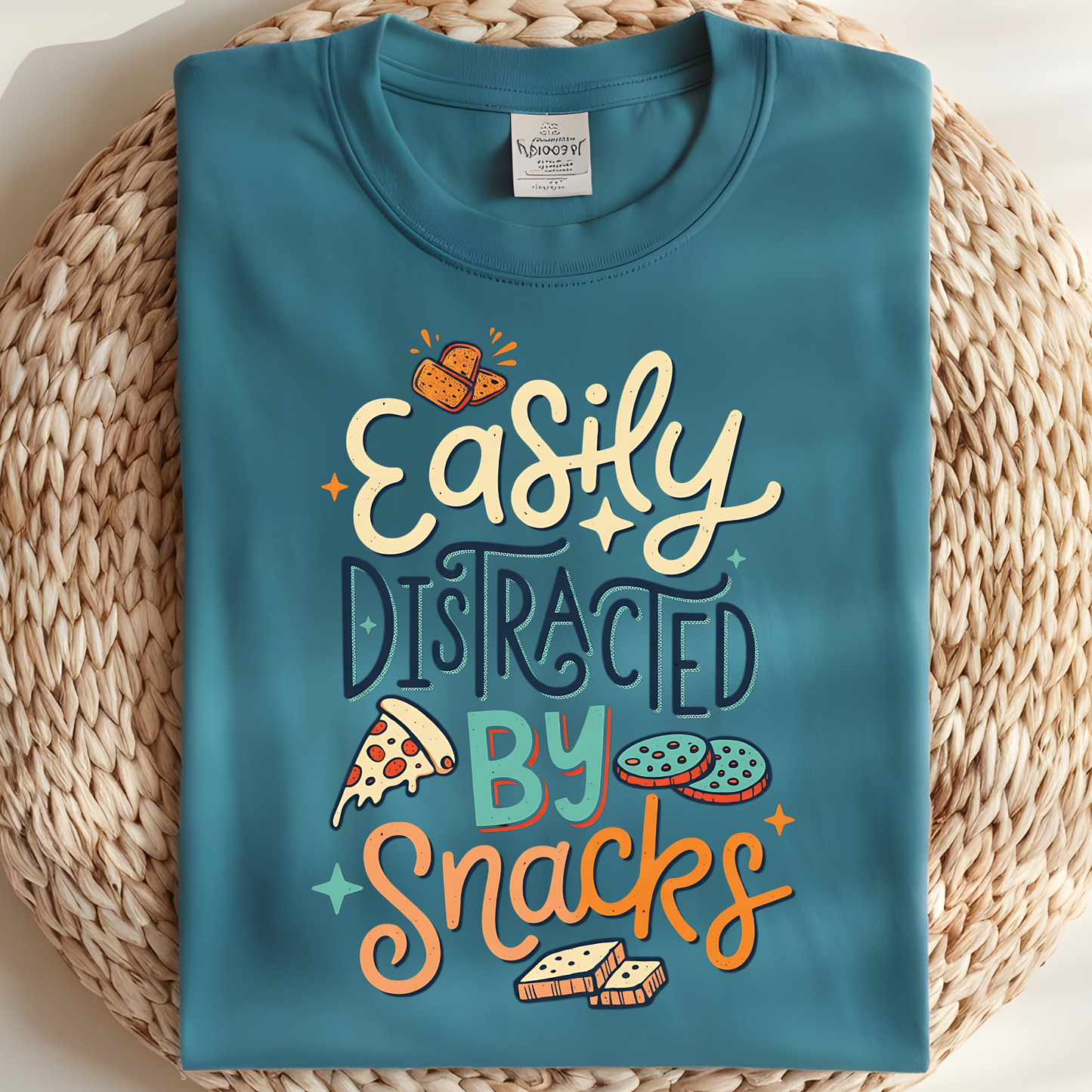 Distracted by Snacks Kids DTF Print