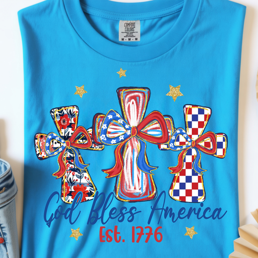 God Bless America DTF Print