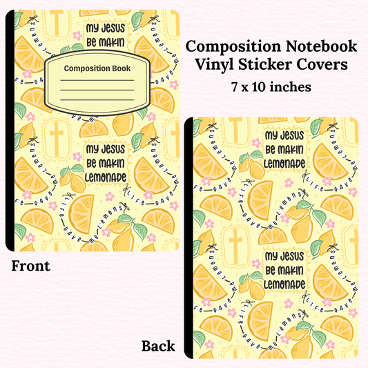 Jesus Lemonade Composition Notebook Vinyl Cover