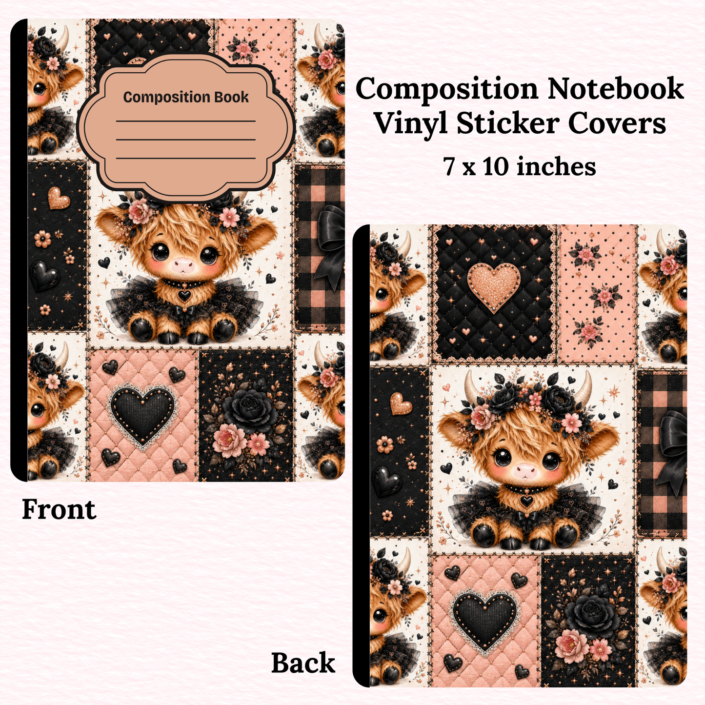 Cow Composition Notebook Vinyl Cover