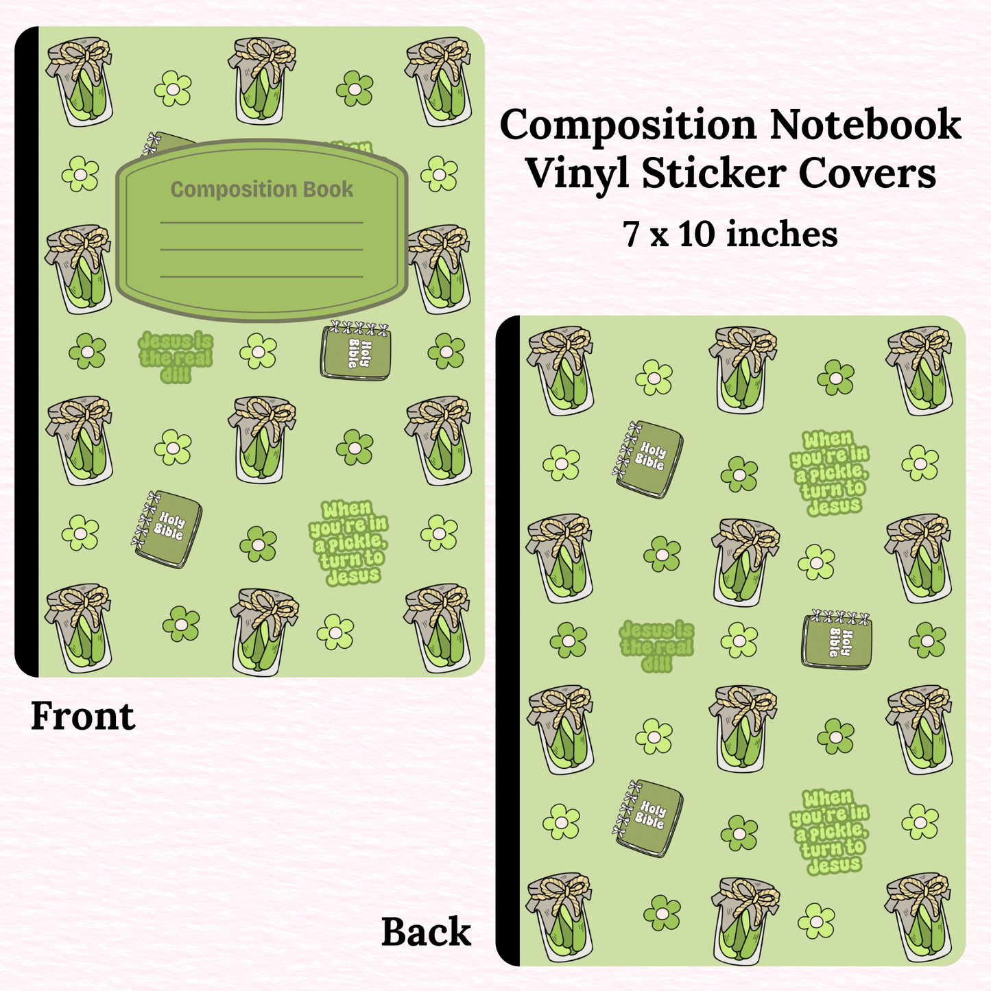 Jesus is the Big Dill Composition Notebook Vinyl Cover