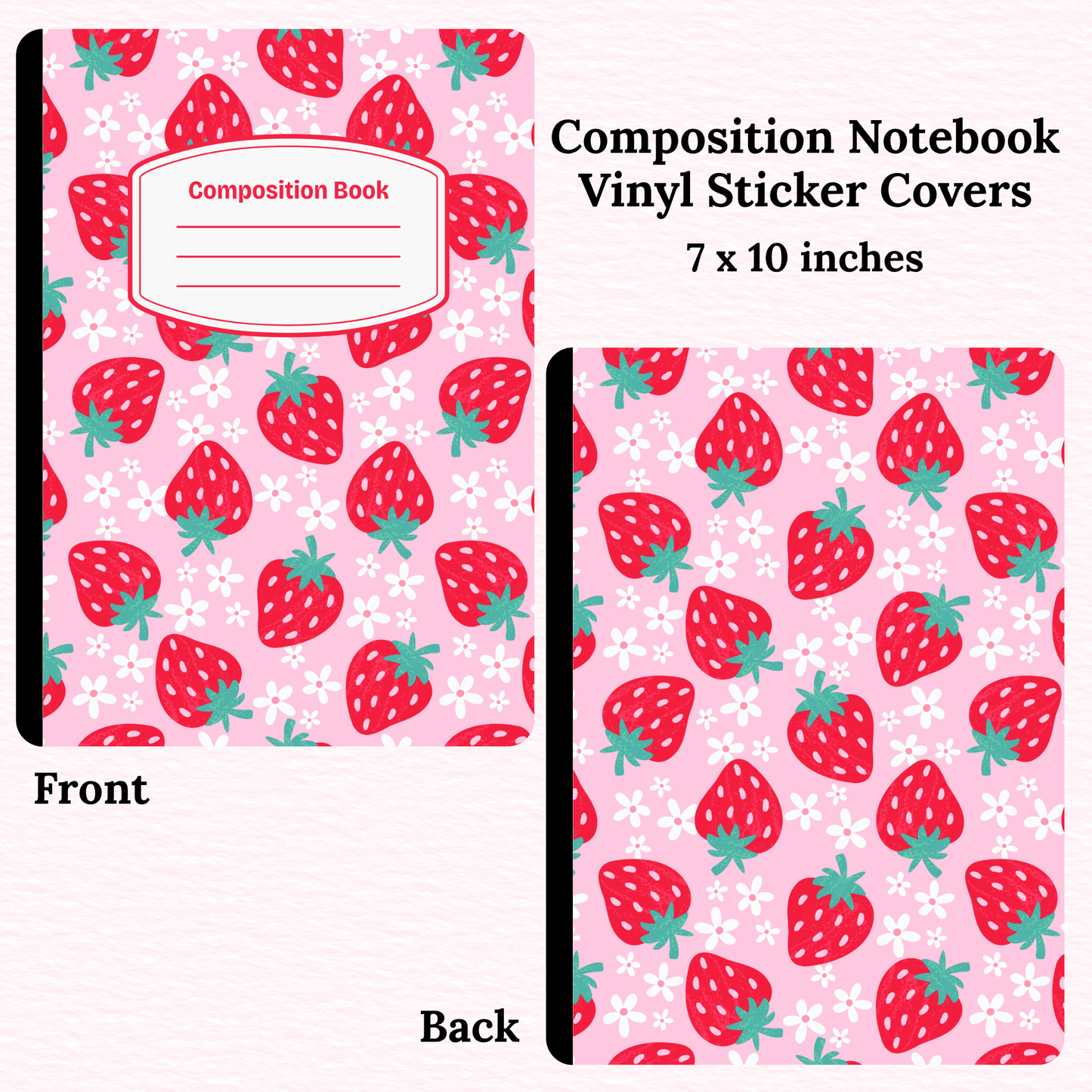 Strawberries Composition Notebook Vinyl Cover