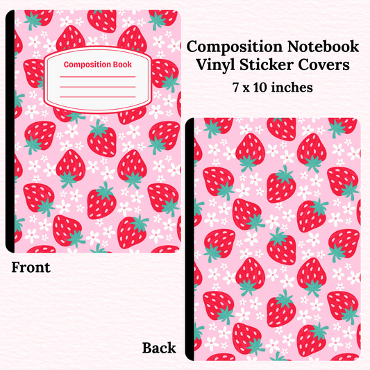 Strawberries Composition Notebook Vinyl Cover
