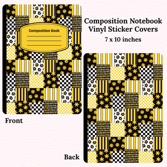 Smileys Collage Composition Notebook Vinyl Cover
