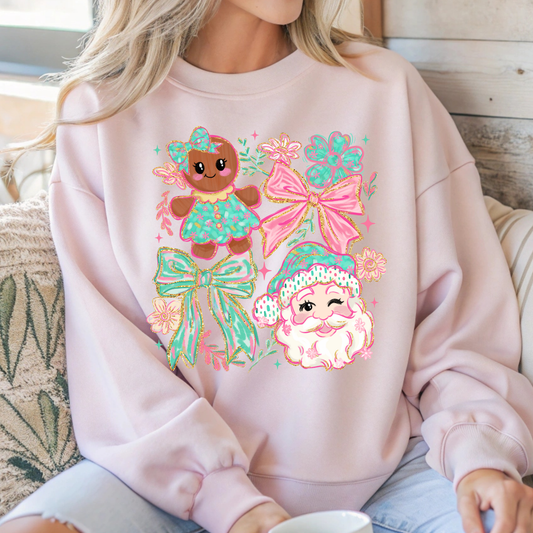 Pastel Coquette Christmas DTF Print