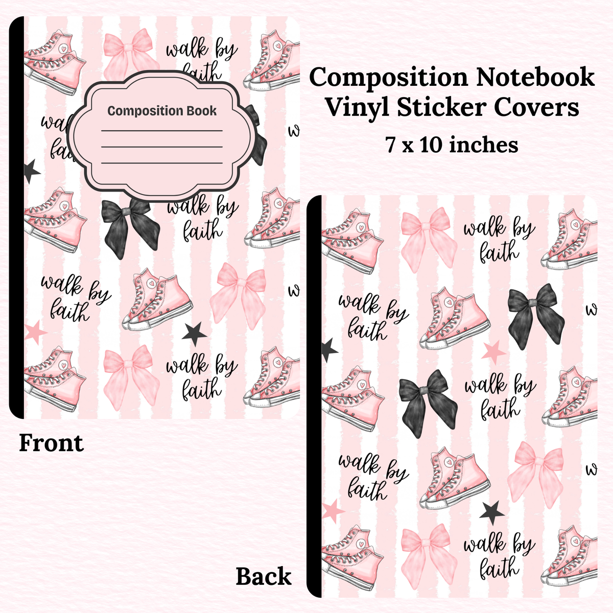 Walk by Faith Composition Notebook Vinyl Cover