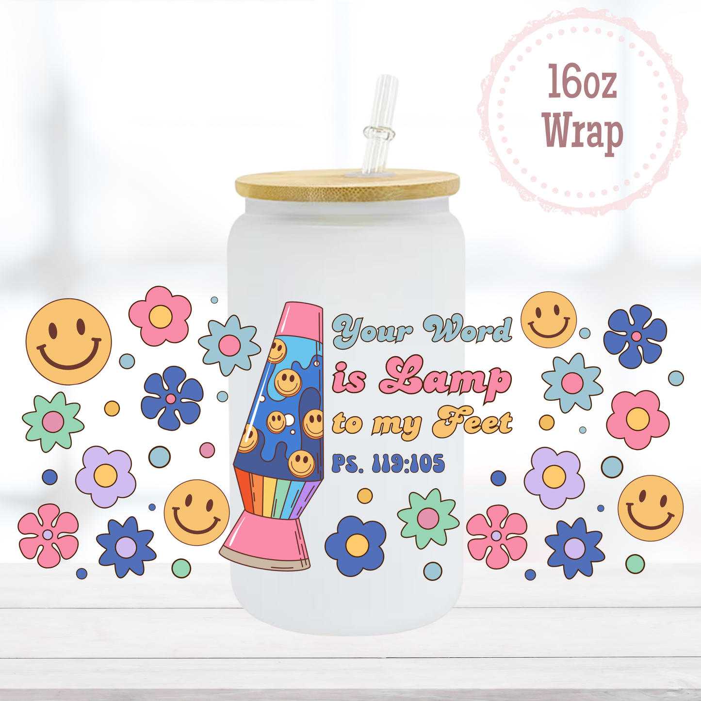 Lamp to my Feet Retro 16oz UVDTF Cup Wrap