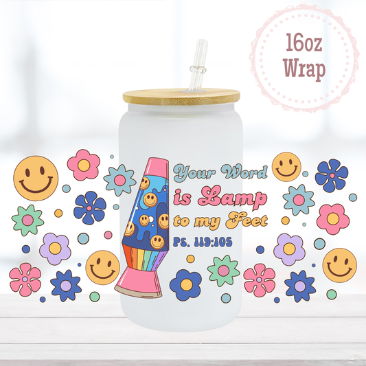 Lamp to my Feet Retro 16oz UVDTF Cup Wrap