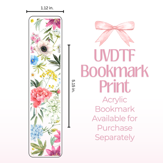 Spring Flowers Double Sided Bookmark