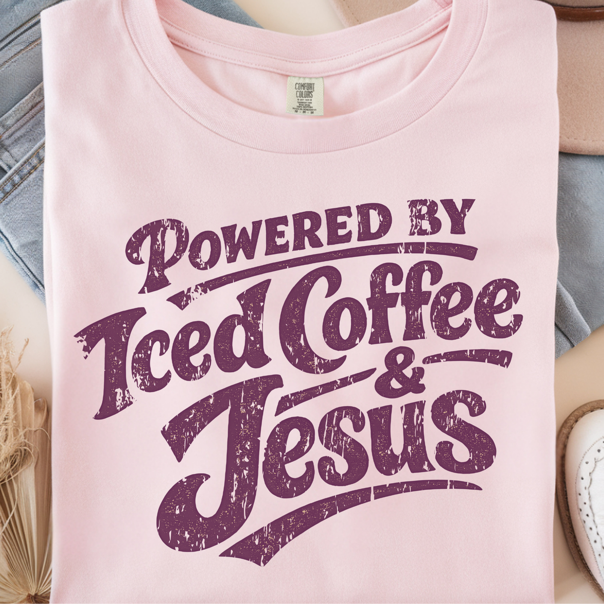 Iced Coffee & Jesus DTF Print