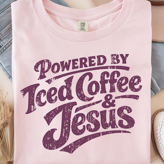 Iced Coffee & Jesus DTF Print