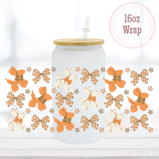 Fall Balloon Dogs 16oz UVDTF Cup Wrap