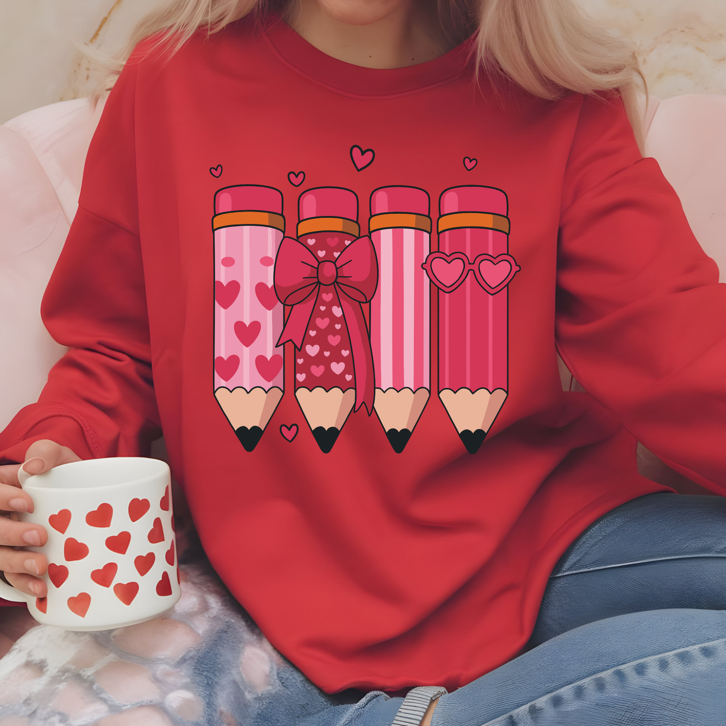 Pencil Valentines DTF Print