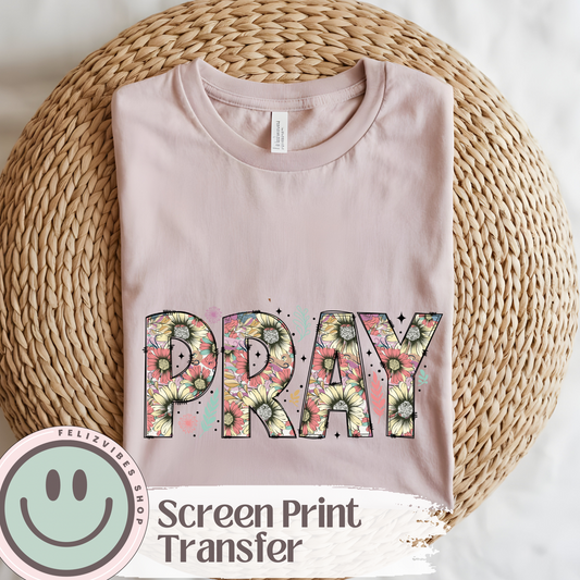 Floral Pray Screen Print