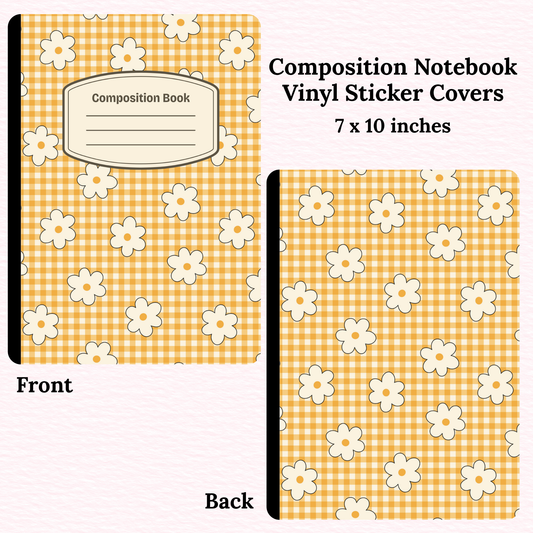 Yellow Daisies Composition Notebook Vinyl Cover