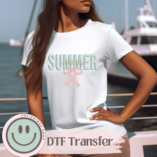 Pastel Summer Vibes DTF Print