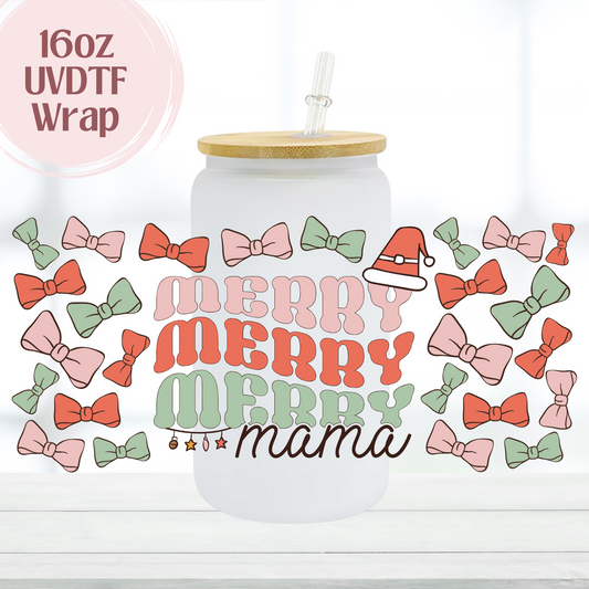 Merry Mama 16oz UVDTF Cup Wrap