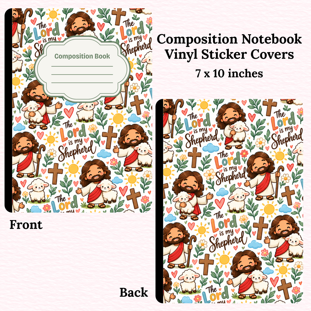The Lord is my Shepherd Composition Notebook Vinyl Cover