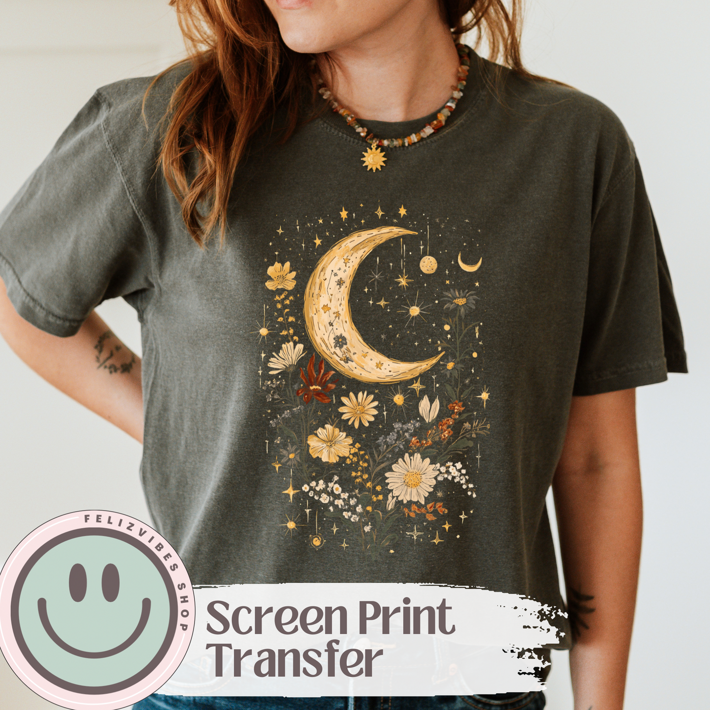 Boho Moon Screen Print