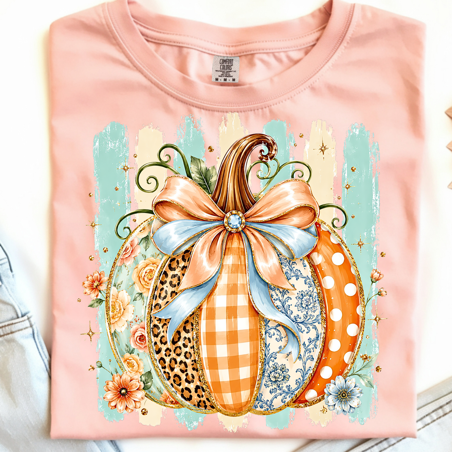 Preppy Pumpkin DTF Print