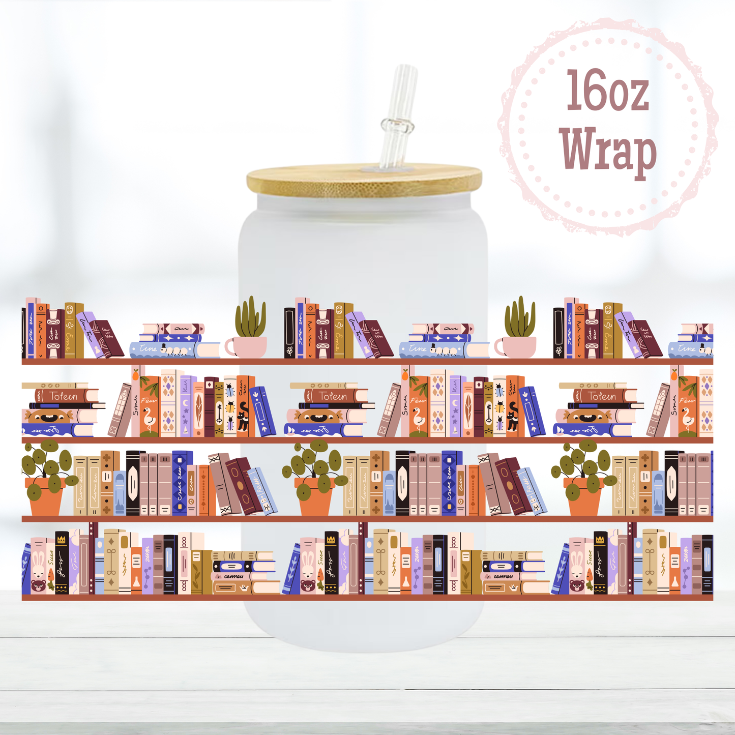 Books 16oz UVDTF Cup Wrap