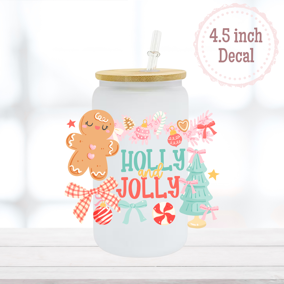 Holly Jolly UVDTF Decal