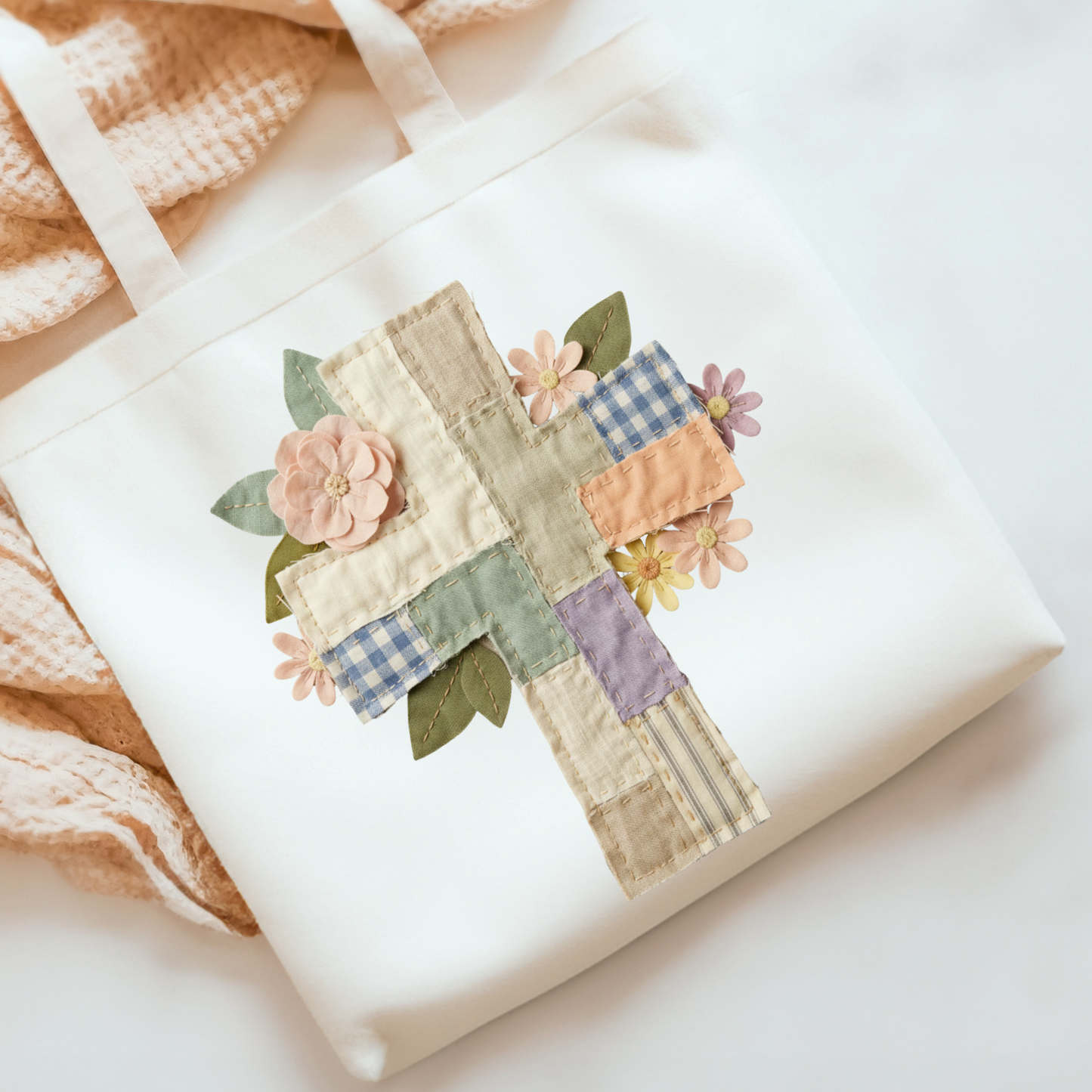 Patchwork Cross DTF Print