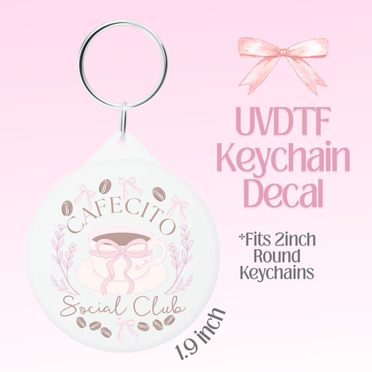 Cafecito Round Keychain Decal