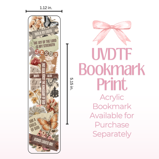 Vintage Faith Collage Double Sided Bookmark